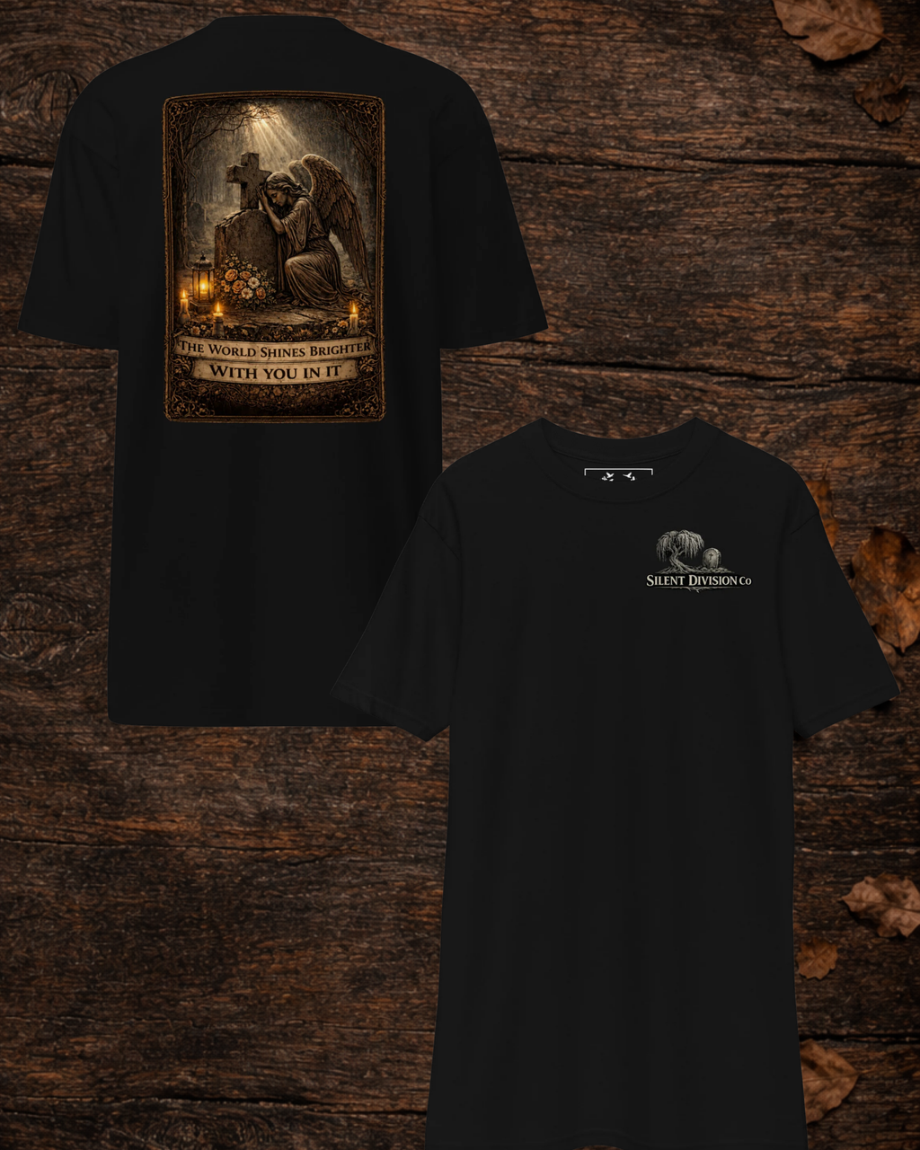 The World Shines Brighter With You In It – Angel Memorial Tee